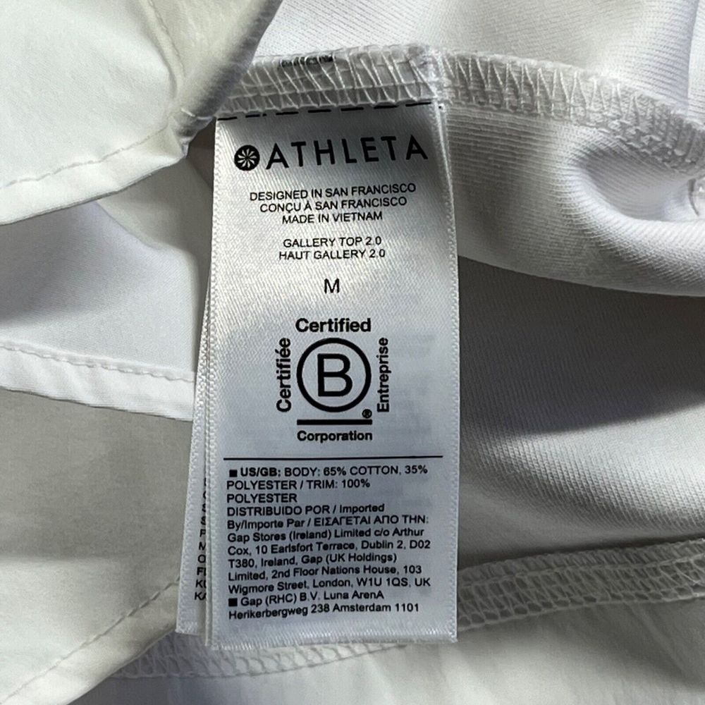 Athleta Gallery Top 2.0 Women's Medium White Long Sleeve Tunic High-Low Hem - Picture 5 of 9